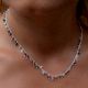 Natural Multi stone necklace, 925 Sterling silver Necklace for women